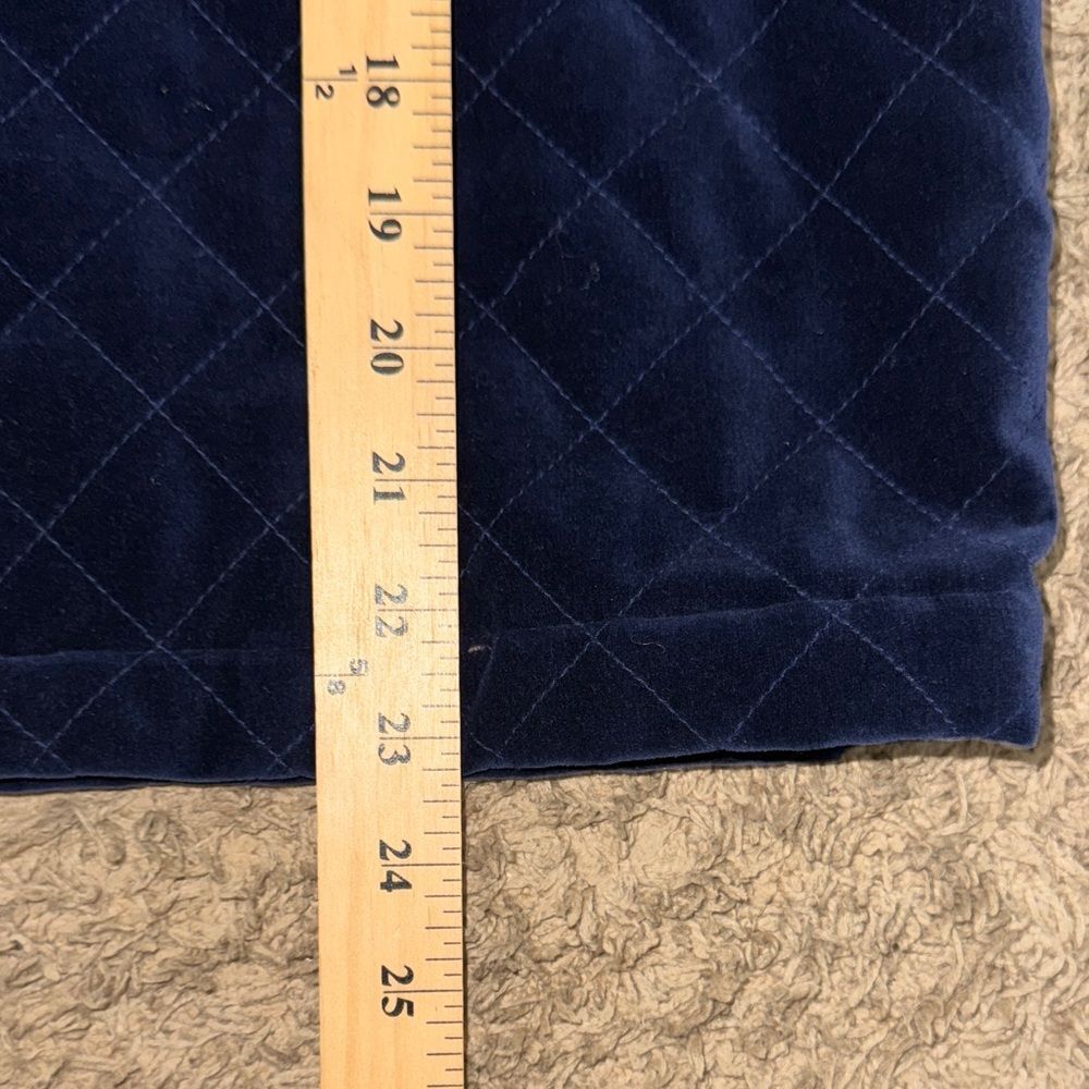 Vintage Herman Geist Blue Quilted Velvet Blazer Gold Buttons size L Quiet Luxury - Picture 9 of 11